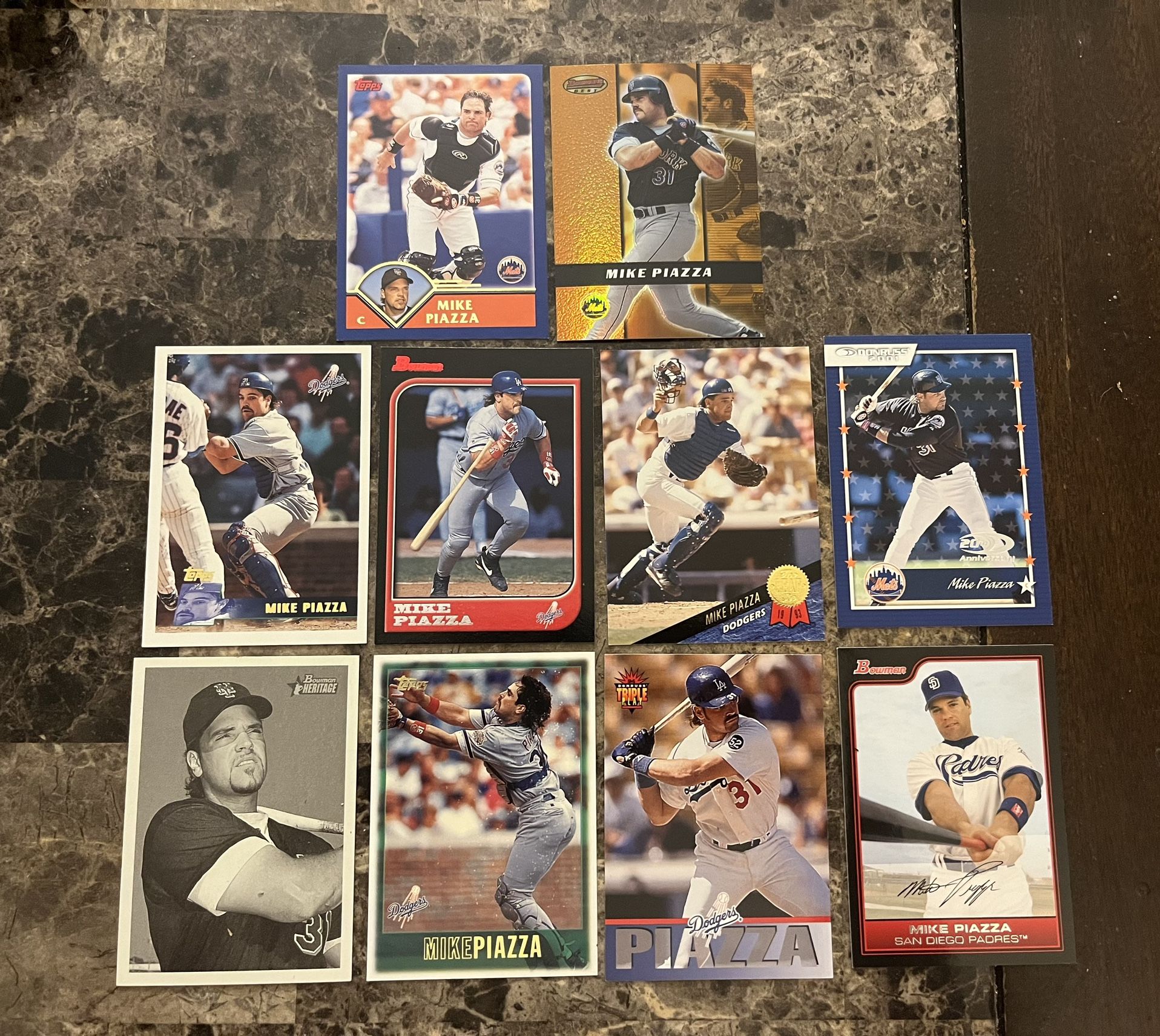 Lot Of 10 Mike Piazza Baseball Cards