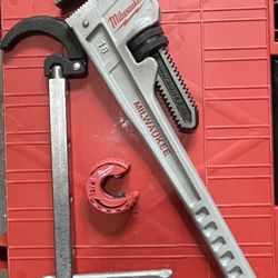 3 Milwaukee Plumbing Tools - Pipe Wrench : Basin Wrench : Tubing Cutter