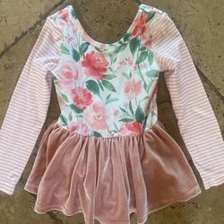 Cheeky Plum Ballet Dance Gymnastic Leotard Velvet Blend 3T Dress