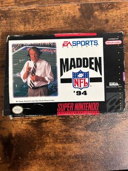 Madden 1994 Super Nintendo game