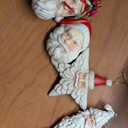 Vintage Santa Ornaments