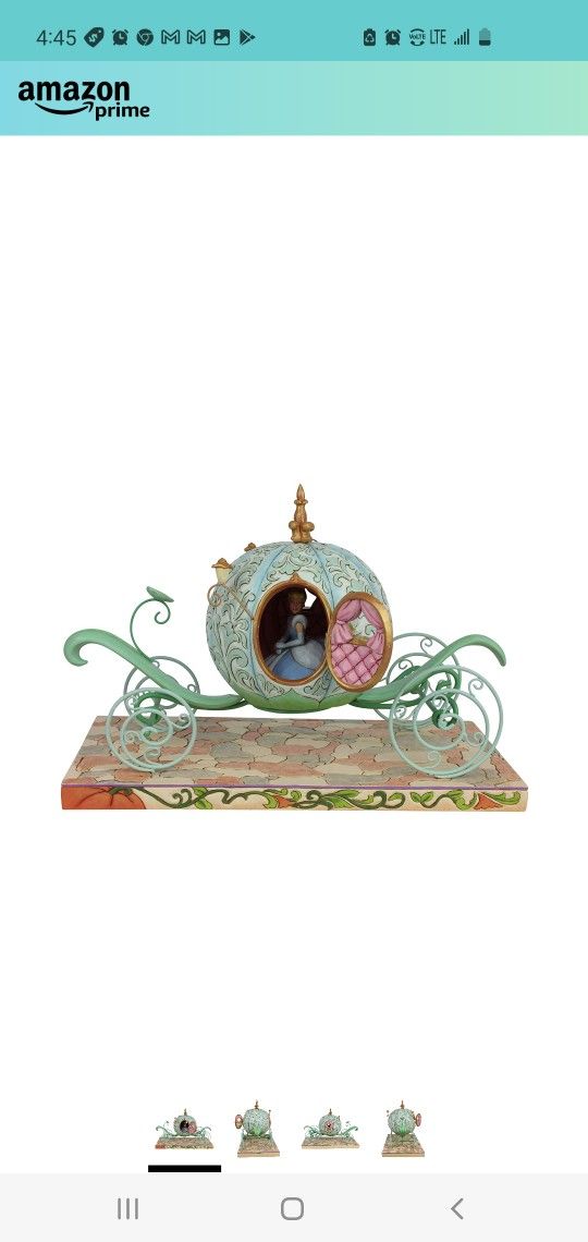 $80 ENESCO DISNEY TRADITIONS BY JIM SHORE CINDERELLA IN PUMPKIN COACH FIGURINE