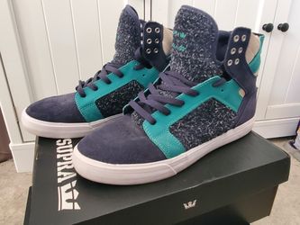 Supra Skytop Sneakers Navy Teal 10.5