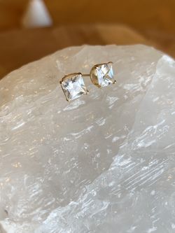 14k gold CZ stone earrings