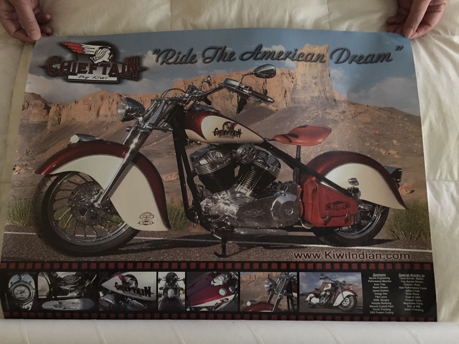 Indian Motorcycle Poster Rare Vintage