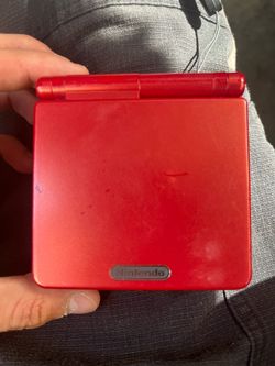 Nintendo Game Boy Advance SP Red & Pokemon LeafGreen