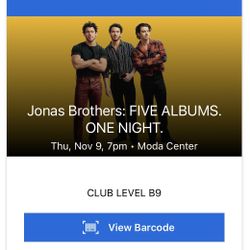 Jonas Brothers FIVE ALBUMS. ONE NIGHT. Nov. 9th Portland concert