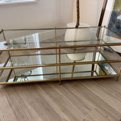 West Elm Glass Coffee Table