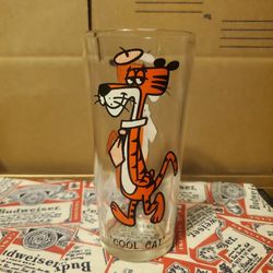 Vintage 1973 cool cat Pepsi glass cup