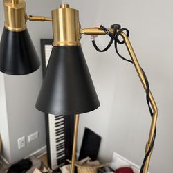 Floor Lamps (2) black and gold