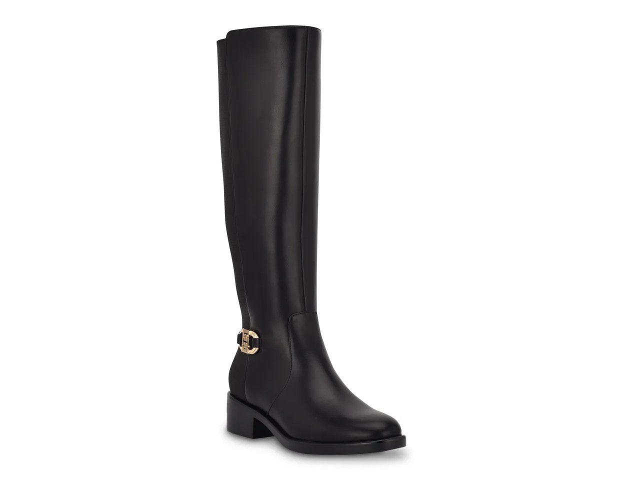 Tommy Hilfiger Black Knee-High Riding Boots
