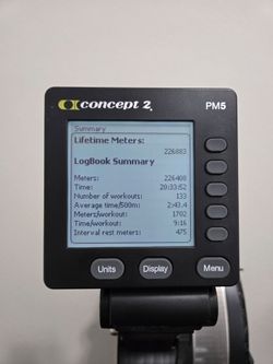 Concept 2 rowing machine used