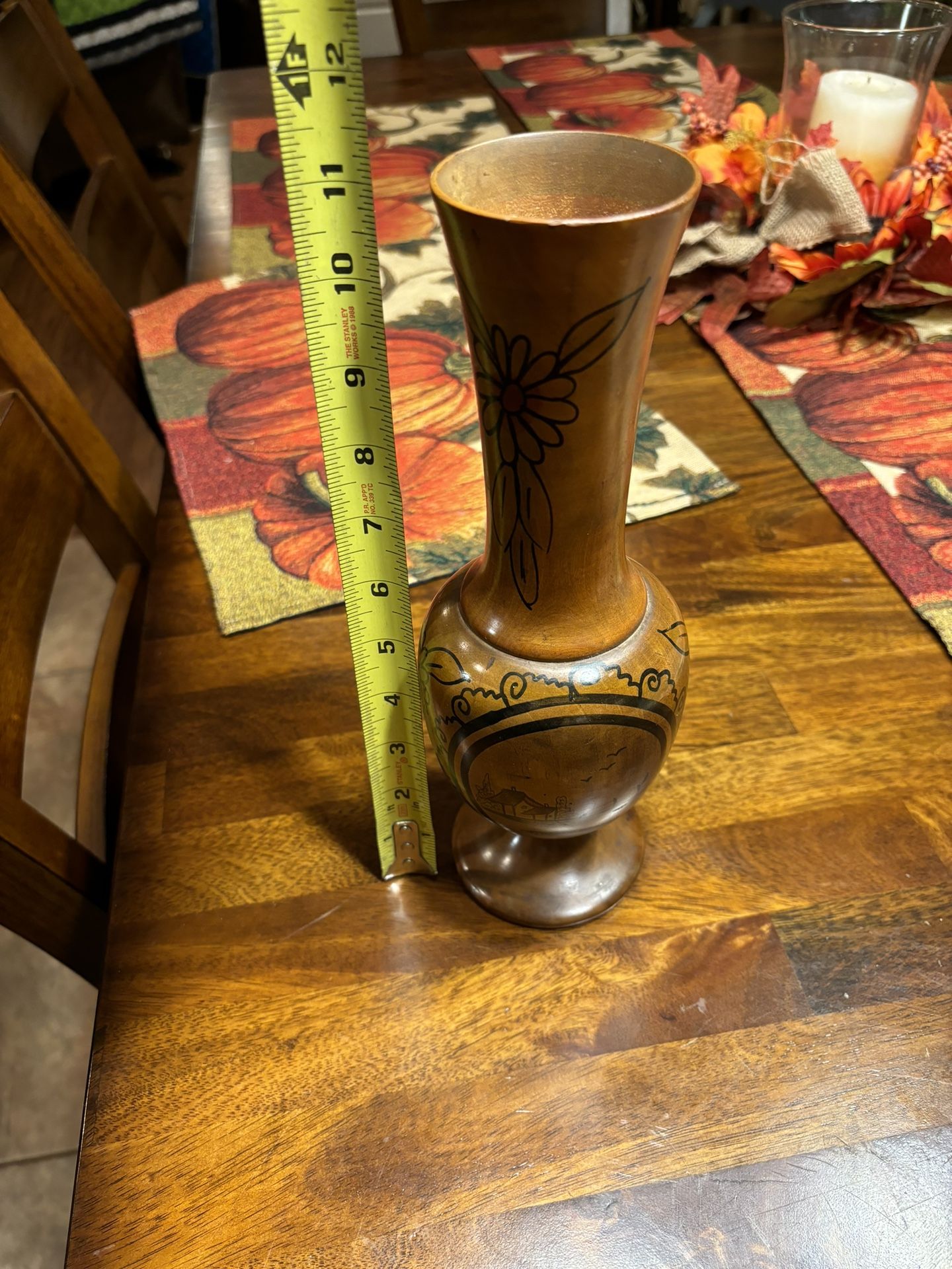 Vintage Wood Vase