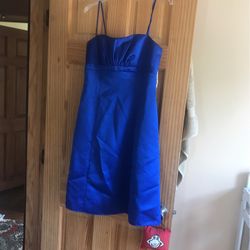 Royal Blue Knee Length Dress