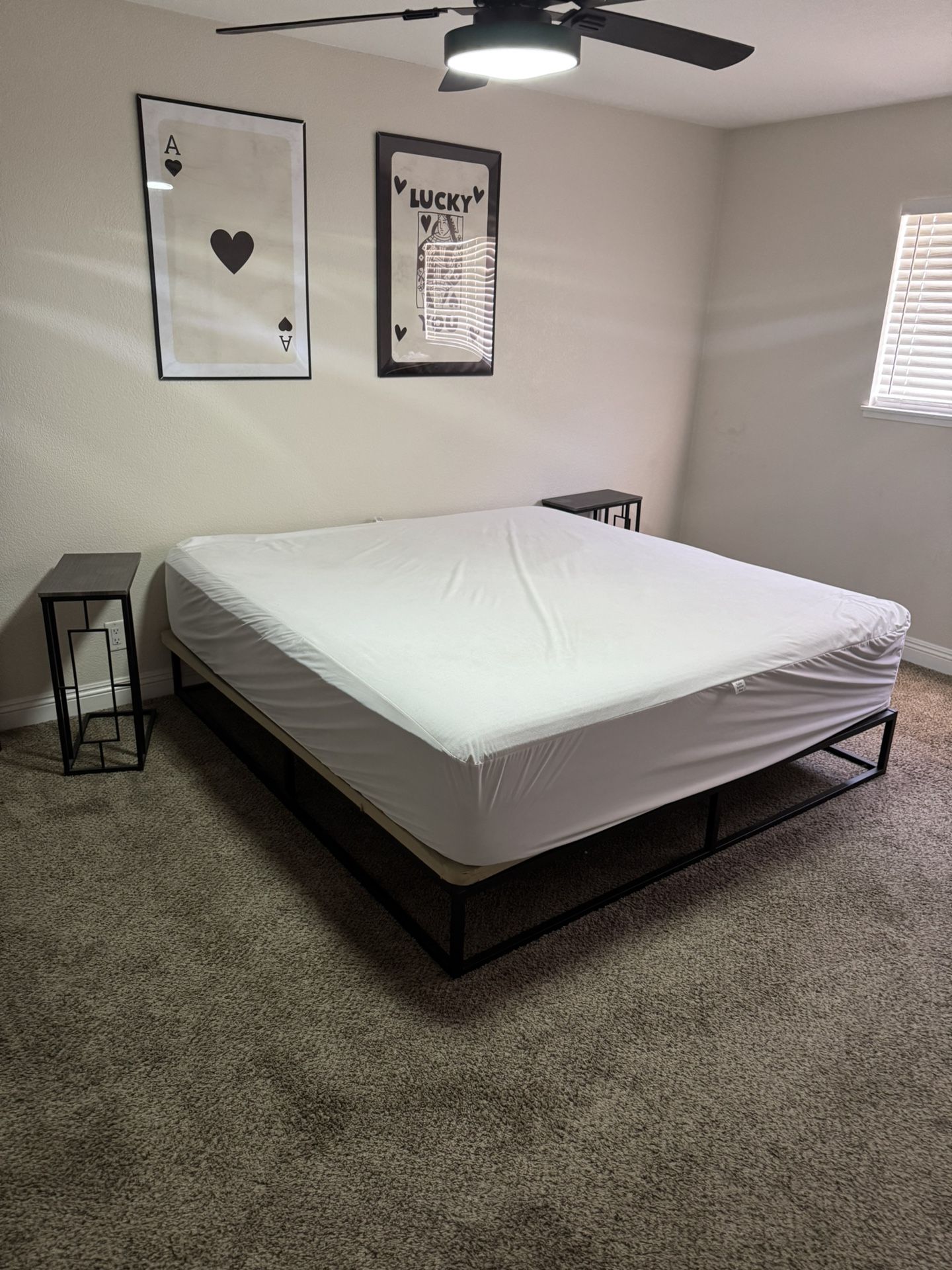 King Size Bed frame And Mattress 