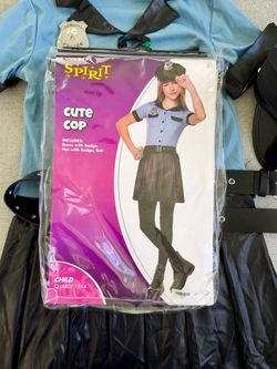 Spirit Cute Cop Girls Halloween Costume Size 12-14