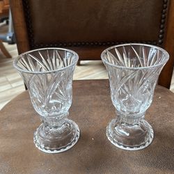 Lead Crystal Candle Sticks. 