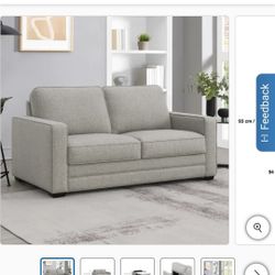 🛋️ Rosie Fabric Sleeper Sofa with Memory Foam Mattress 🛏️