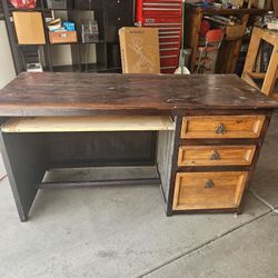 Solid Wood Desk And Chair 