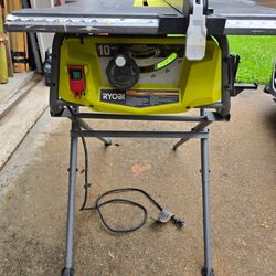 Ryobi RTS12 10" Table Saw w/ Stand, Fence & Blade Guard – Works Great