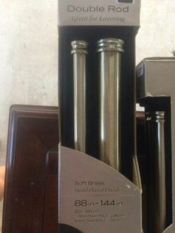 2 Cambria Double Rods 88" to 144" Brand New. Soft Brass
