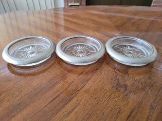 Custome Crystal/silver Coasters.