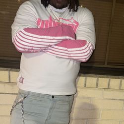 WHITE N PINK SHIRT