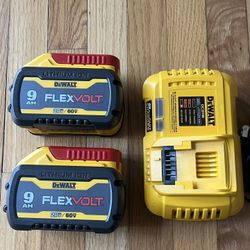 *NEW* Dewalt 60V Flexvolt Battery 9.0Ah (2-pack) and DCB118 Rapid Charger