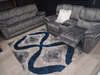 *Weekend Special!!!*---Cozy Barcelona Fabric Reclining Sofa/Loveseat Sets---Only $1299!!!---Delivery/$10 Down Financing😎