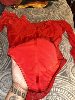 shien top red see thru
