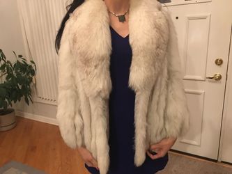 Blue Fox Fur Jacket