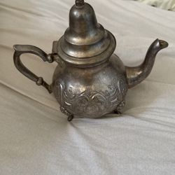 Vintage Bennani Frees Moroccan Silver Teapot