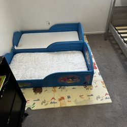 2 Toddler Beds With Mattress Clean No Stains 
