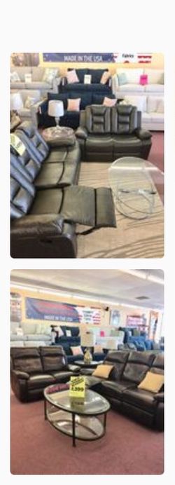🏖Summer Furniture Sale🏖 Reclining Sofa Loveseat Blowout! $50 Down Takes One Home Today!