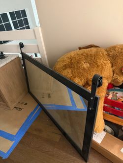 55” bathroom mirror with mounting hardware