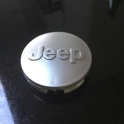 64 mm Jeep Silver Matte Wheel Center Caps Set Of 4