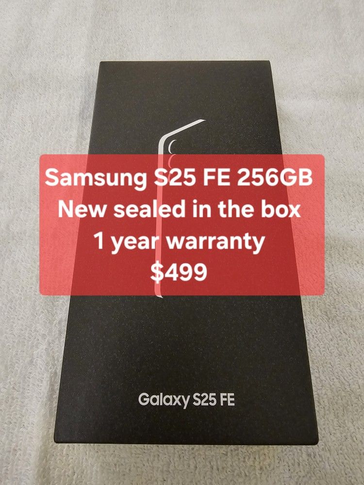 New Samsung Galaxy S25 FE Unlocked
1 year warranty