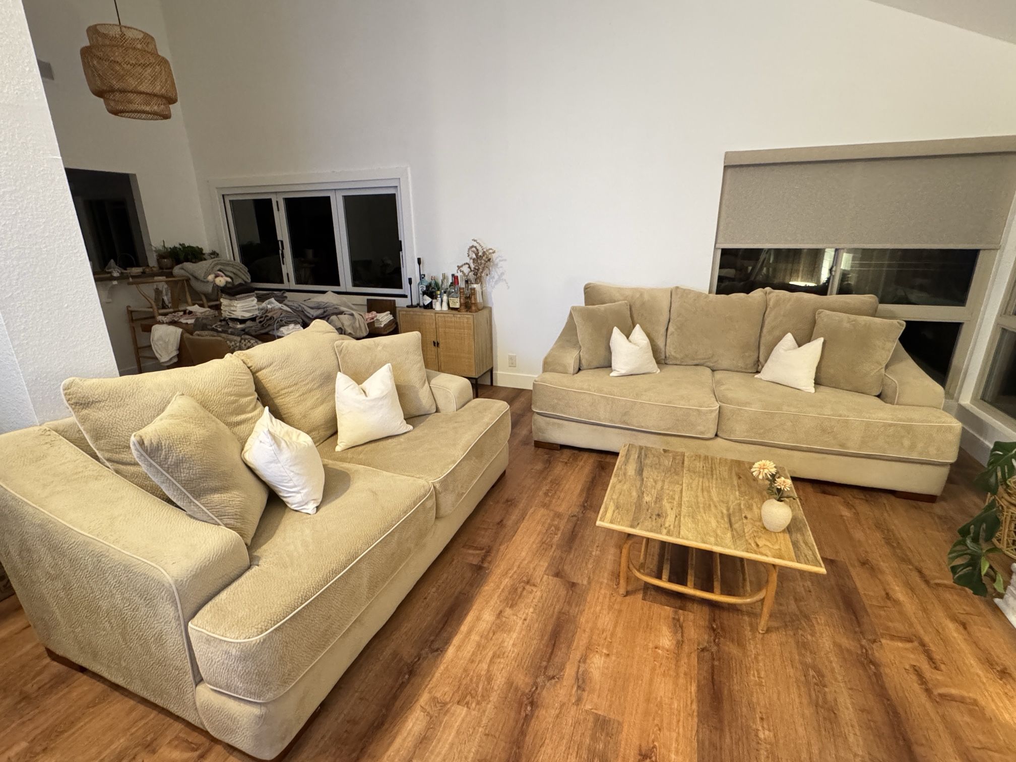 Costco Microfiber Living Room Set - Mocha