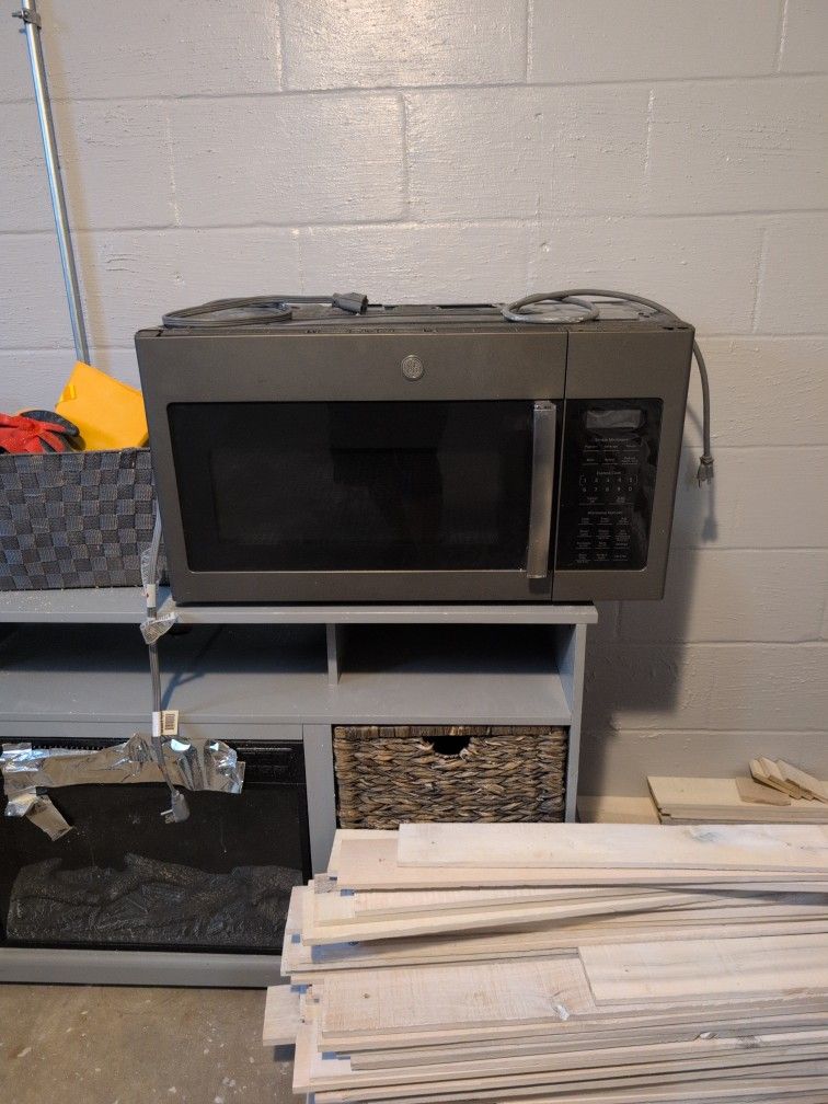 GE Slate Above Stove Microwave