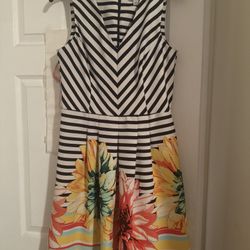 White Striped Dress