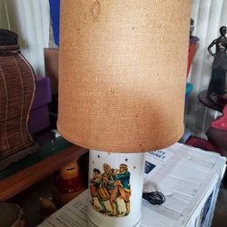 Vintage Table Lamp With Shade 