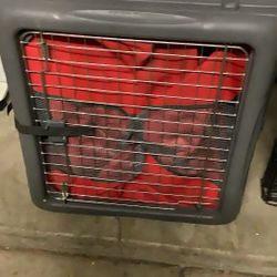 Dog Cage  Folding Red Cage  $10. Kennel/crate  