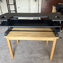 Standing Desk Converter (Black) VARIDESK Cube Plus 48”