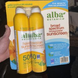 Alba 50 SPF Spray On Sunscreen(2 Pack)
