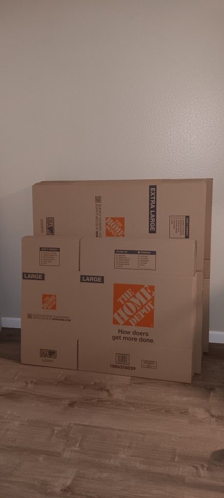 24 New Home-Depot  Boxes (LG & X LG) Moving Boxes 