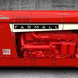 International Harvester 1206 Tractor 3D Curved sign