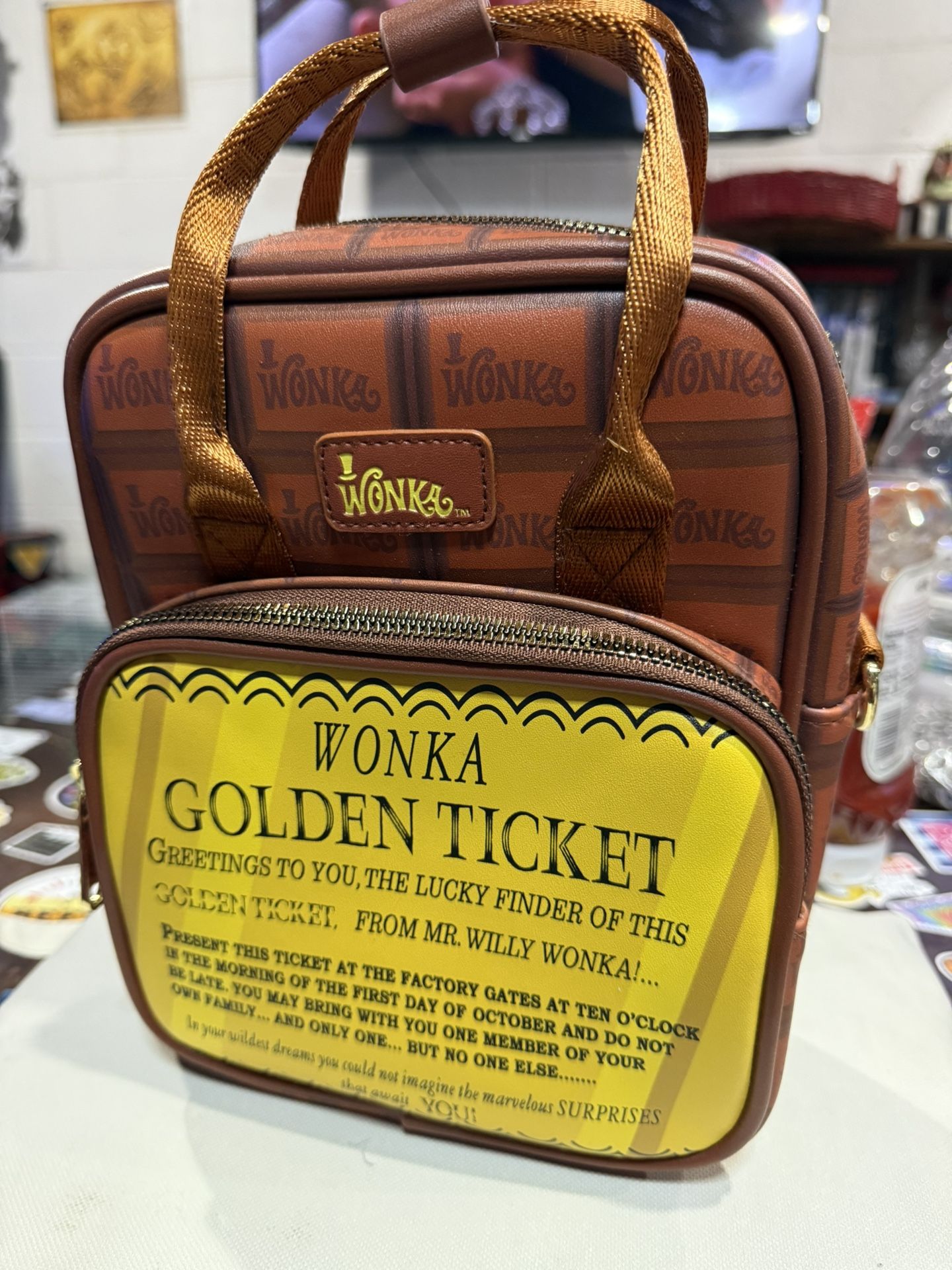 Willy Wonka Chocolate Bar Backpack Purse