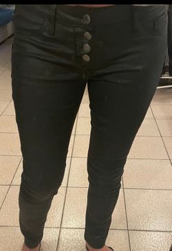 Venus Black Waxy Trouser With Bottoms 