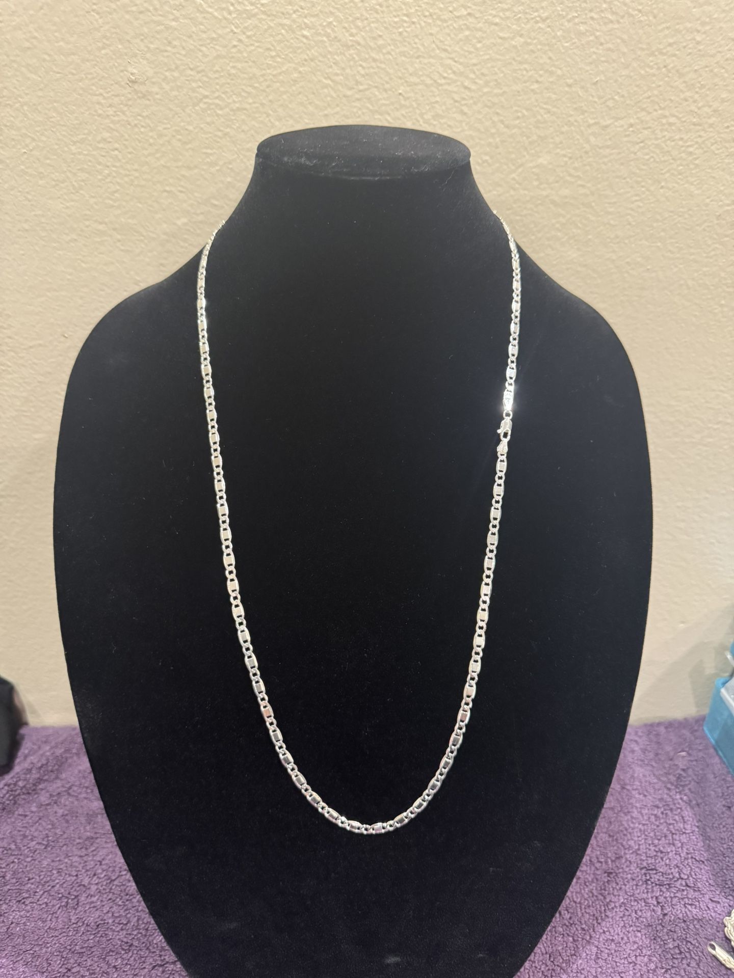 Solid 925 Sterling Silver Thick Mariner Anchor Link Chain Necklace UNISEX 30”