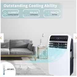 Shinco 12,000 BTU Portable Air Conditioner, Portable AC Unit with Built-in Cool, Dehumidifier&Fan Modes for Room up to 400 sq.ft, with Remote Control,